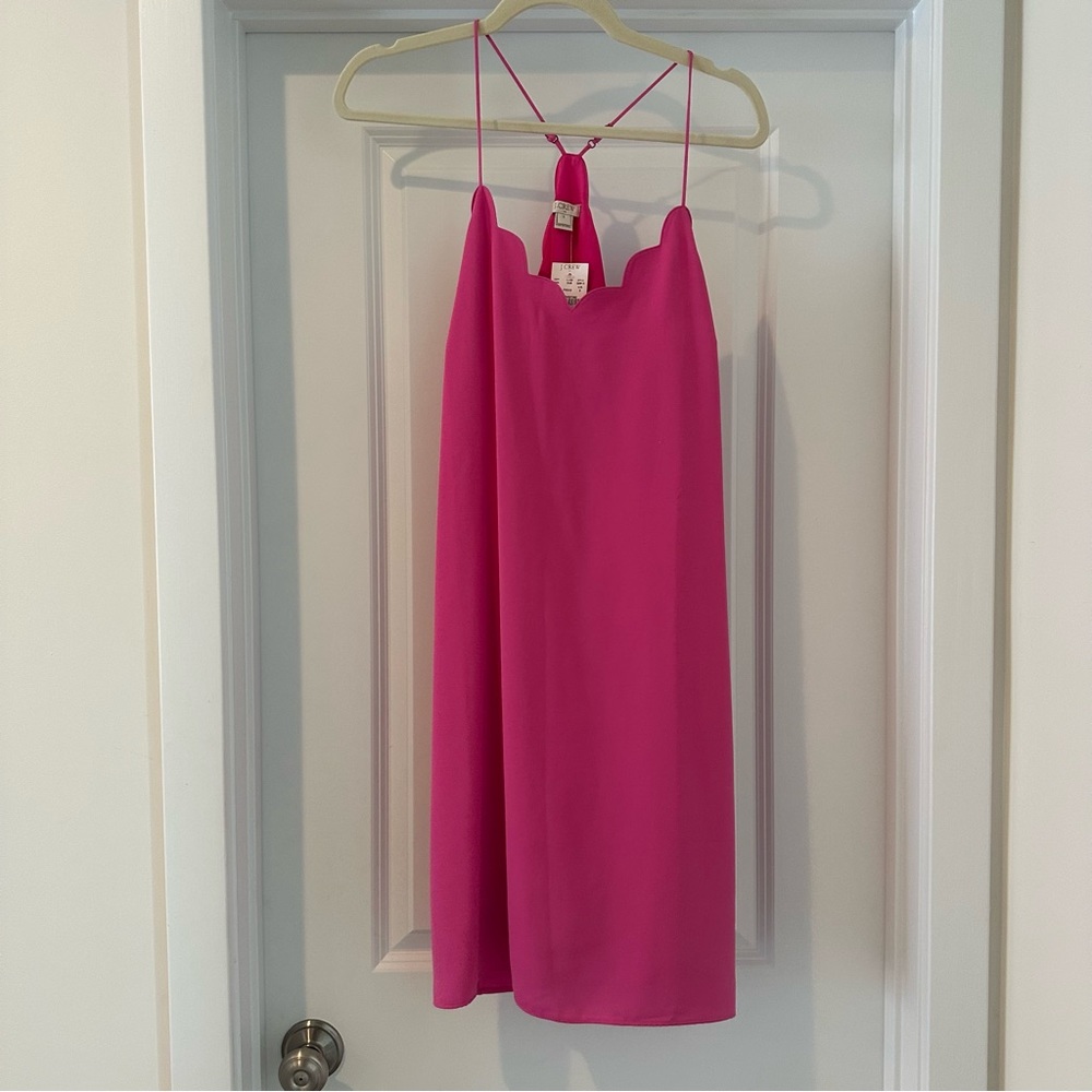 NWT J Crew scalloped dress